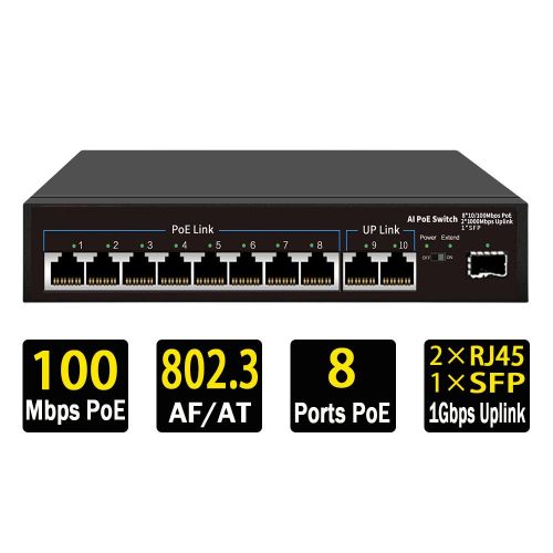 COMMUTATEUR POE 8+2 10/100M