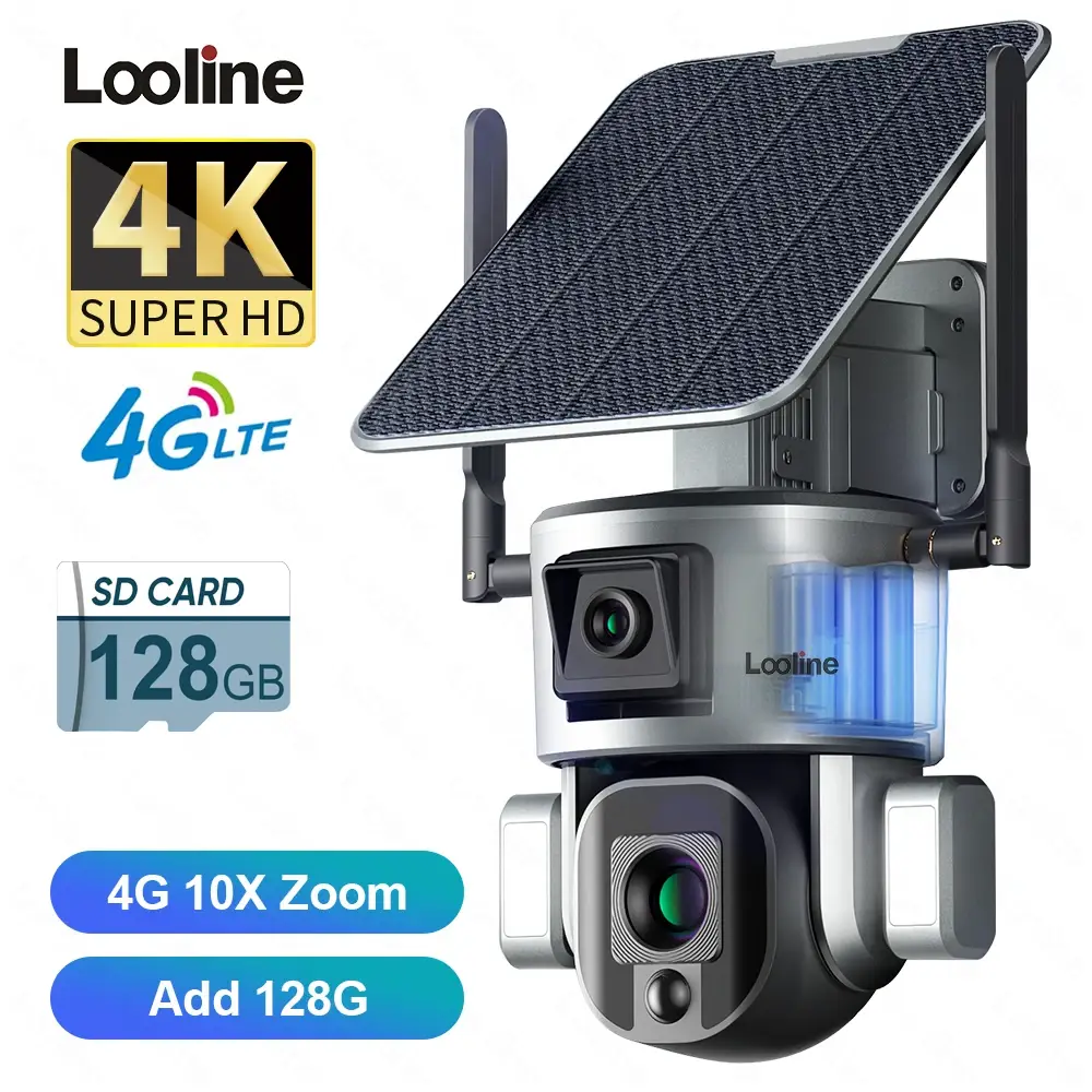 Camera surveillance solaire 4g wifi 4k 8mp